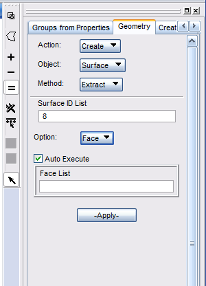 Select the faces Select the faces
